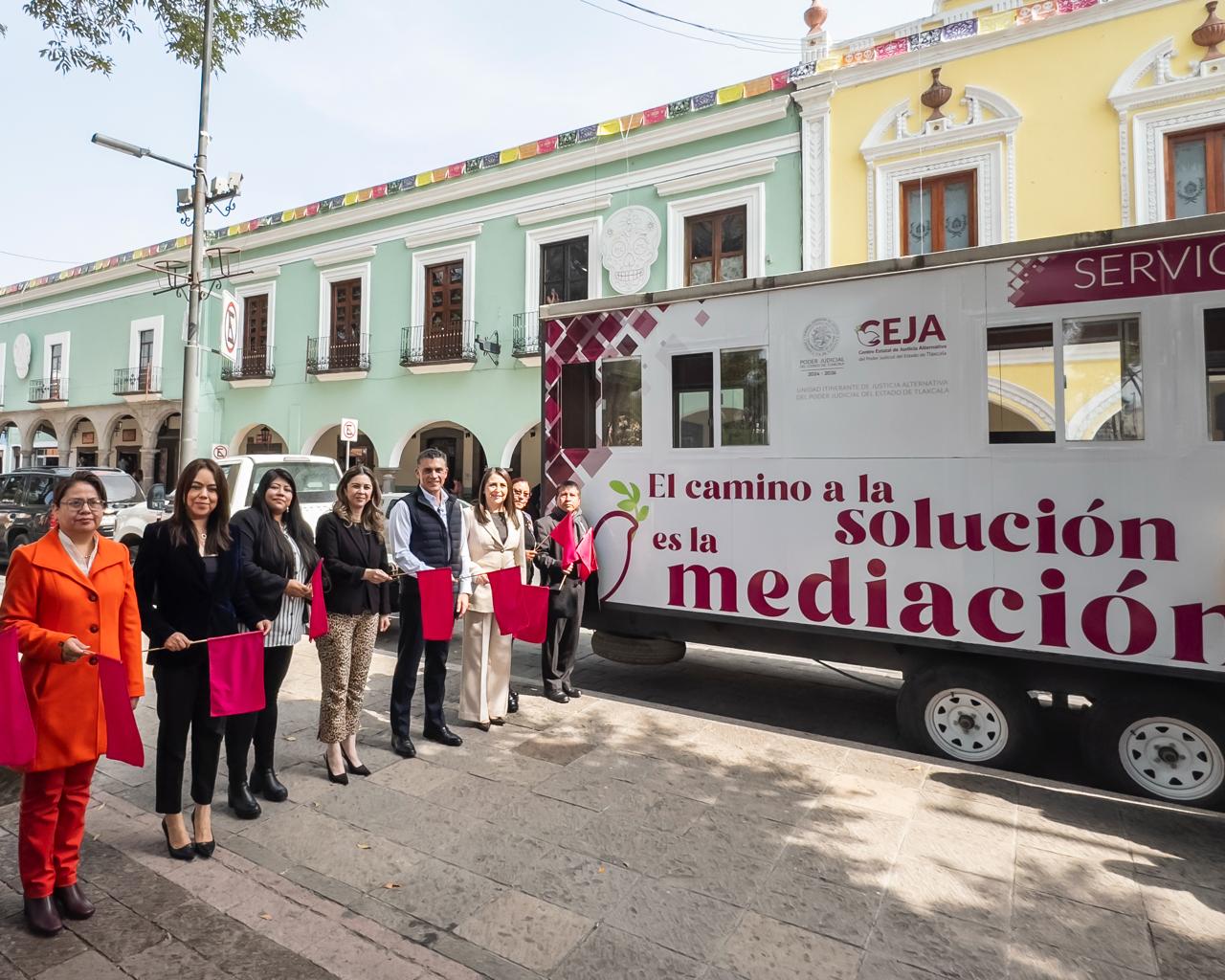 Acercan la justicia a los ciudadanos el Ayuntamiento de Tlaxcala y el Poder Judicial del Estado a través del CEJA Movil